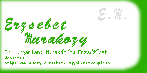 erzsebet murakozy business card